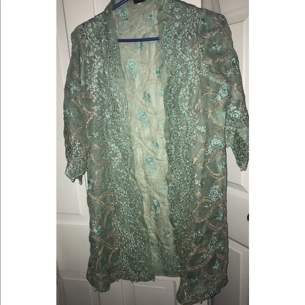 Agha noor open gown/robe